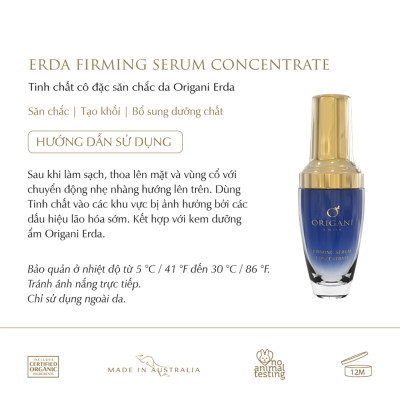 Serum Cô Đặc Săn Chắc Da - Origani Erda - Làm mới, hồi phục và bổ Sung cho da chảy xệ - Có Chứng Nhận Organic Của Úc