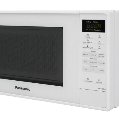 Lò vi sóng Panasonic NN-ST25JWYUE - Dung tích 20L, Công suất 800W, Đa dạng chức năng: hâm, nấu, rã đông, 9 thực đơn tự động, Bảng điều khiển điện tử tiếng Việt - Hàng chính hãng - Bảo Hành Chính Hãng 12 tháng
