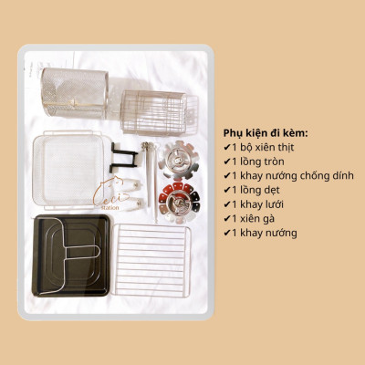 Nồi Chiên Không Dầu Elegant AF529T Kiêm Lò Nướng Không Dầu Dung Tích 14L - Hàng chính hãng