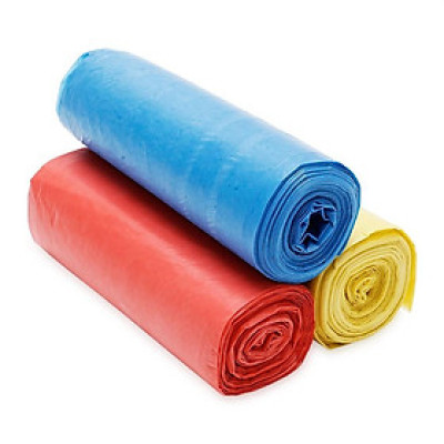 Combo 3 cuộn túi đựng rác loại trung 55X65cm nặng 1kg- màu săc giao ngẫu nhiên