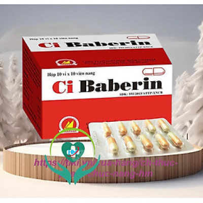 Ci BABERIN Vinaphar - (Hộp 100 viên nang )- Hỗ trợ rối loạn tiêu óa , đầy bụng, chướng hơi ,tiêu chảy