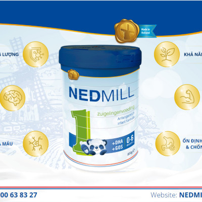 SẢN PHẨM DINH DƯỠNG NEDMILL STAGE 1 DÀNH CHO TRẺ TỪ 0-6 THÁNG TUỔI