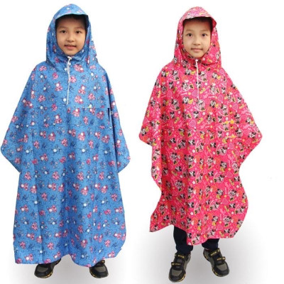 Áo mưa bít trẻ em từ 1 - 4 tuổi , vải dù chống thấm , họa tiết hoạt hình cute , kèm túi đựng xinh xắn , giao màu ngẫu nhiên