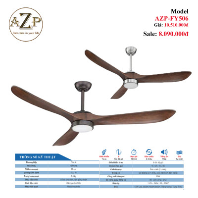 AZP-FY506 – BST QUẠT ĐÈN CAO CẤP / GIẢI PHÁP TRANG TRÍ CHO CÁC CÔNG TRÌNH NHÀ HÀNG, KHÁCH SẠN. CĂN HỘ, DINH THỰ phong cách đương đại, hàng nhập khẩu AZP