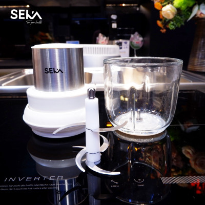 Máy xay thịt đa năng SEKA SK2287, 2 cối thủy tinh, thiết kế 4 - 6 lưỡi dao sắc bén, Công suất mạnh 500W  hàng nhập khẩu