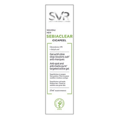 Gel Làm Giảm Mụn SVR Sebiaclear Cicapeel Tuýp 15ml - SCI