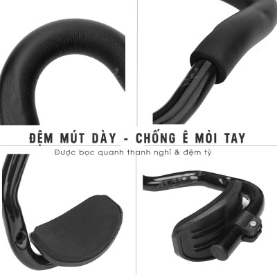 Tay càng nghỉ TT, Thanh Tay Lái Cho Xe Đạp Chất Liệu Nhôm, Tay Cầm cho ba môn phối hợp cho xe đạp thể thao trọng lượng nhẹ (Dài 37cm)  - Mai Lee