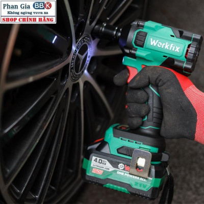Máy siết bulong WORKFIX (WF-IW450N) đầu 2 trong 1 Lực siết 450Nm  Không Chổi Than - HÀNG chính hãƞg
