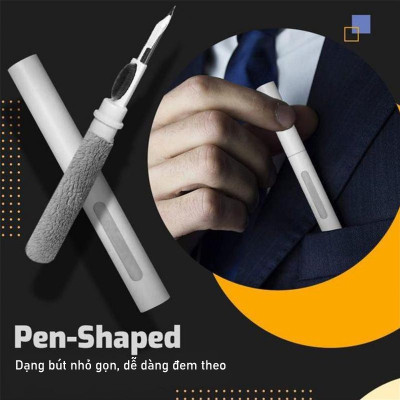 Bút Vệ Sinh Tai Nghe Bluetooth 3 Trong 1 Cao Cấp MIFAN - Làm sạch bụi bẩn trong hộp đựng, loa, cổng sạc, điện thoại - Hàng Nhập Khẩu