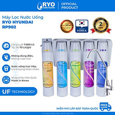 Máy Lọc Nước RYO HYUNDAI RP902 Chuẩn Nước Uống Trực Tiếp, Công Nghệ UF 5 Cấp Lọc - Hàng Chính Hãng, Nhập Khẩu Hàn Quốc