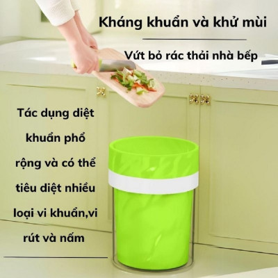 Túi Rác Có Dây Rút, Túi Đựng Rác Ngải Cứu Kháng Khuẩn, Túi Đựng Rác Xanh Lá, COMBO 3 Cuộn 150 Túi