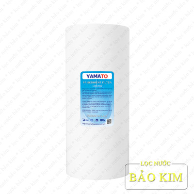 Bộ lọc đơn đầu nguồn chung cư BIGBLUE Yamato 10inch | công suất lọc lớn 1.5 -2m3/h | ren 34 (1’’) | (trong suốt) | kèm lõi lọc | Hàng chính hãng