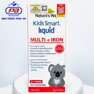 Siro bổ sung sắt, kẽm và vitamin tổng hợp cho bé Nature