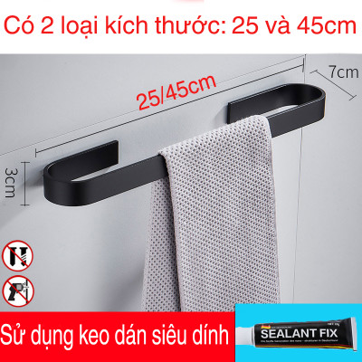 Thanh treo khăn tắm quần áo bằng nhôm dán tường Hobby Home Decor KN1