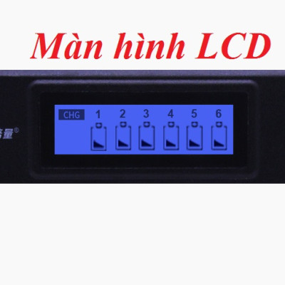 Bộ sạc pin Doublepow DP-K66 + 6 pin tiểu sạc AA 3000mAh Hàng Chính Hãng