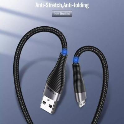 Ugreen UG50872ED017TK 0.5M màu Xám Cáp sạc truyền dữ liệu USB 2.0 sang MICRO USB đầu mạ thiếc - HÀNG CHÍNH HÃNG