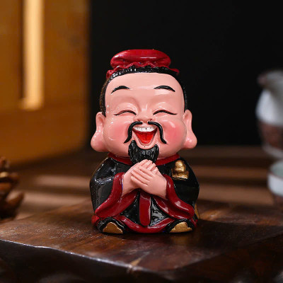 Bộ 5 Tượng Thần Tài "Phúc - Lộc - Thọ -Tài - Hỷ" Mini Trang Trí Sen Đá, Nhà, Sân Vườn