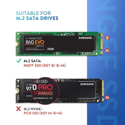 Ugreen UG60530CM238TK 5Gbps USB 3.0 M.2 NGFF SATA SSD hộp box đựng ssd màu bạc - HÀNG CHÍNH HÃNG