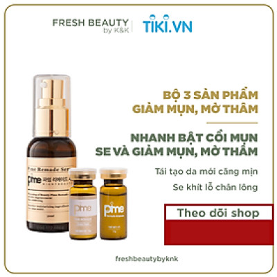 Set mỹ phẩm Pime hỗ trợ giảm mụn, chứa siêu tinh chất mờ thâm nhanh, làm đầy sẹo rỗ (3 sp)