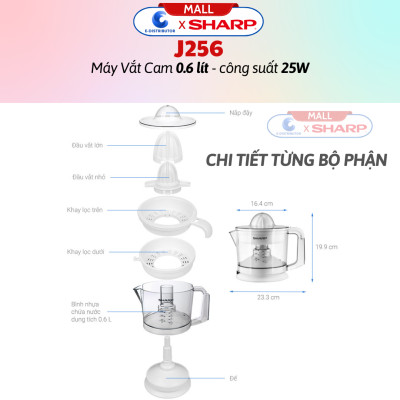 Máy Vắt Cam / Ép Cam Sharp J408 (40w) - J130 (130w) - J850 (85w) - J407 (40w) - J256 (25w) - J415 (40w) - Hàng Chính Hãng - Bảo Hành 12 Tháng - Tiện Lợi