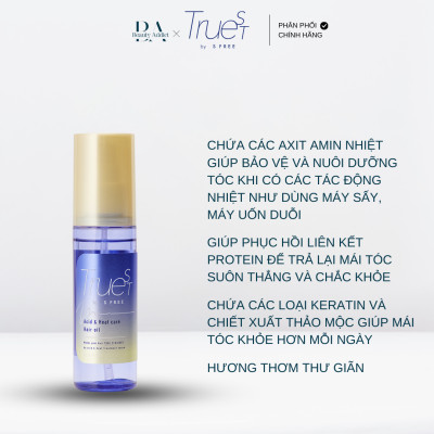 Tinh dầu dưỡng tóc chăm sóc tóc nhiệt Truest by S FREE Acid&Heat Care Hair Oil
