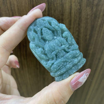 Mặt dây chuyền thiên thủ thiên nhãn lam ngọc loại A|phongthuygiaphat