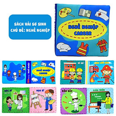 Sách Vải Song Ngữ Việt Anh Phát Triển Tư Duy và Đa Giác Quan Cho Bé Sơ Sinh Size Mini 12x12cm - PiPo Vietnam