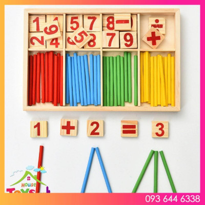 ĐỒ CHƠI HỘP TOÁN VÀ BẢNG QUE TÍNH BẰNG GỖ