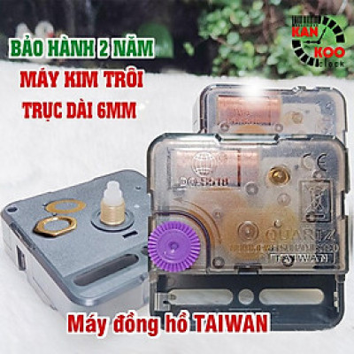Máy đồng hồ treo tường kim trôi TAIWAN DQS518- trục đồng dài 6mm  BẢO HÀNH 24 tháng- dùng cho đồng hồ treo tường cỡ 10cm đến 40cm