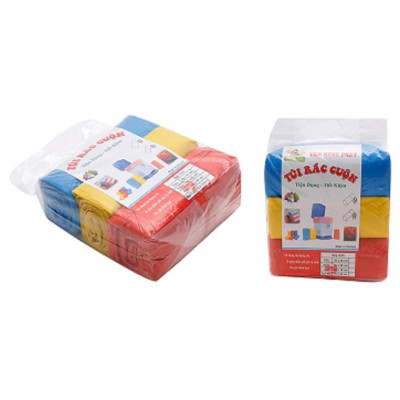 TÚI ĐỰNG RÁC MÀU 1KG 3 CUỘN TỰ HỦY