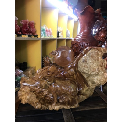 Tượng Gỗ Mỹ Nghệ Chạm Con Trâu Gỗ Đứng Chầu Nguyệt Vip đẹp size dài 55cm Cao 32cm Sâu 25cm Anh Chị Trưng Phòng Khách ở Nhà Công Ty Quà Tặng ý nghĩa ạ