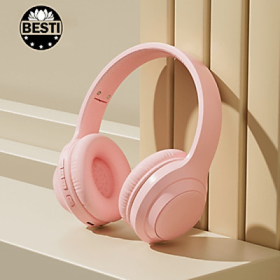 Tai Nghe Bluetooth Chụp Tai , Headphone Không Dây Bluetooth Có Mic Đàm Thoại Tiện Lợi, Có Thể Gấp Gọn , Pin Cực Khỏe Bluetooth 5.3 Cao Cấp Besti - Hàng Chính Hãng