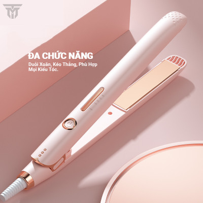 Máy Uốn Tóc, Máy Ép Tóc, Duỗi Tóc Đa Năng Teement, Thiết Kế Với 4 Mức Nhiệt Tùy Chỉnh Phù Hợp Với Nhiều Loại Tóc Khác Nhau Giúp Duỗi Thẳng, Làm Xoăn Tóc , Không Hư Tổn Tóc ,Tạo Kiểu Tóc Thông Minh - Dùng Cho Salon Tóc & Tại Nhà - Hàng Chính Hãng