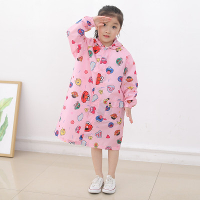 Áo mưa bé gái dáng dài hoạ tiết nhân vật hoạt hình đáng yêu