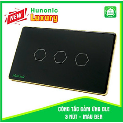 Công tắc thông minh LUXURY 3 nút đen - hàng chính hãng