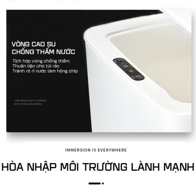 Thùng Đựng Rác Thông Minh Cảm Biến Hồng Ngoại Dùng Cho Phòng Ngủ, Phòng Tắm, Nhà Bếp 12L - Hàng Nhập Khẩu