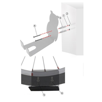Giá Đỡ Ngang Treo Xe Đạp OWL-01 Ghép Nằm Ngang Lên Vách Tường Hình Cú Mèo Chịu Tải 20 kg Thép Hợp Kim Tiết Kiệm Không Gian Mai Lee