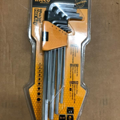 BỘ 9 CHÌA LỤC GIÁC ĐẦU BẰNG 1.5-10MM INGCO HHK11092 - HÀNG CHÍNH HÃNG