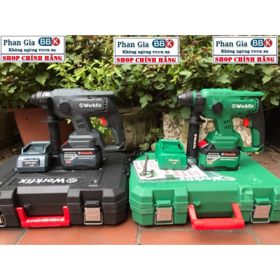 Khoan Bê Tông Pin 3 Chức Năng Workfix 21v-Model: WF-RH2603- Pin 15 cell 6 Ah.