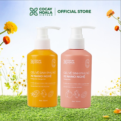 Dung Dịch Vệ Sinh Phụ Nữ Gel x2 Nano Nghệ Cỏ Cây Hoa Lá - Giảm Viêm Ngứa, Khử Mùi, An Toàn Cho Mẹ Bầu - 150ml