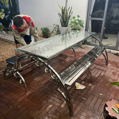 Ghế sân vườn Tundo Inox 304 cao cấp, thông minh tiện lợi