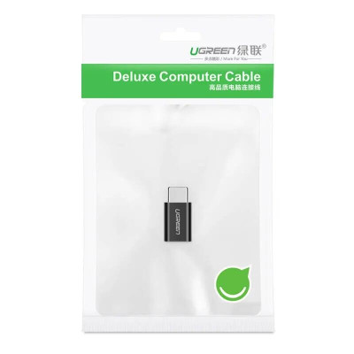 Ugreen UG30391US157TK Màu Đen Đầu chuyển đổi TYPE C sang MICRO USB vỏ nhựa ABS - HÀNG CHÍNH HÃNG