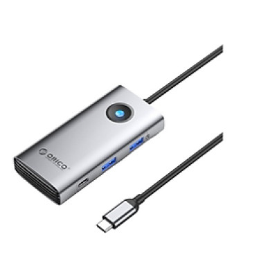 Hub đa năng 6 in 1 cổng Type-C ORICO PW11-6PCR-GY - Hàng chính hãng