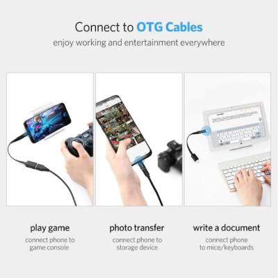 Ugreen UG30391US157TK Màu Đen Đầu chuyển đổi TYPE C sang MICRO USB vỏ nhựa ABS - HÀNG CHÍNH HÃNG