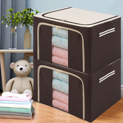 Túi vải đựng quần áo chăn màn khung sắt gấp gọn cỡ đại 66L - Túi vải đựng đồ đa năng chống thấm nhiều mẫu mã, họa tiết cao cấp - Hàng chính hãng D Danido