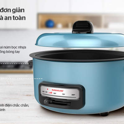 Lẩu Điện SUNHOUSE SHD4527 3.5L- Hàng chính hãng