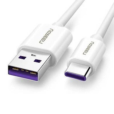 Ugreen 40887 0.5M 5A màu Trắng Dây USB sang USB Type-C vỏ ABS US253 Hàng chính Hãng