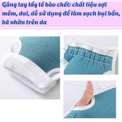 Bộ Găng Tẩy Da Chết + Dây Kỳ Lưng + Bông Tắm Bộ Chăm Sóc Da Body Chuyên Sâu Combo Tắm Sạch - Da Mịn 3 Trong 1
