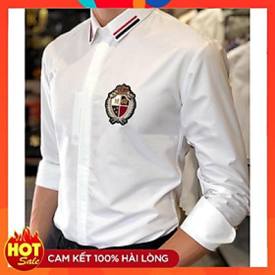 Áo Sơ Mi Nam Dài Tay Phối Viền Cổ Thêu LOGO Cao Cấp Thời Trang PONIVA Chất Vải Cao Cấp Mềm Mại Thấm Hút Mồ Hôi Tố