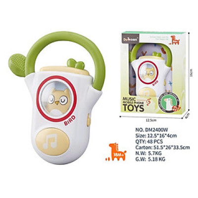 DUMOON - DM2400W Mô hình điện thoại di động có nhạc (KT 12.5x4x16cm)